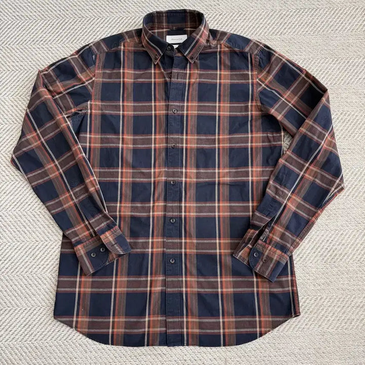 [BUNJANG] Massimo Dutti Navy Check Shirt / 마시모두띠 네이비 체크 셔츠