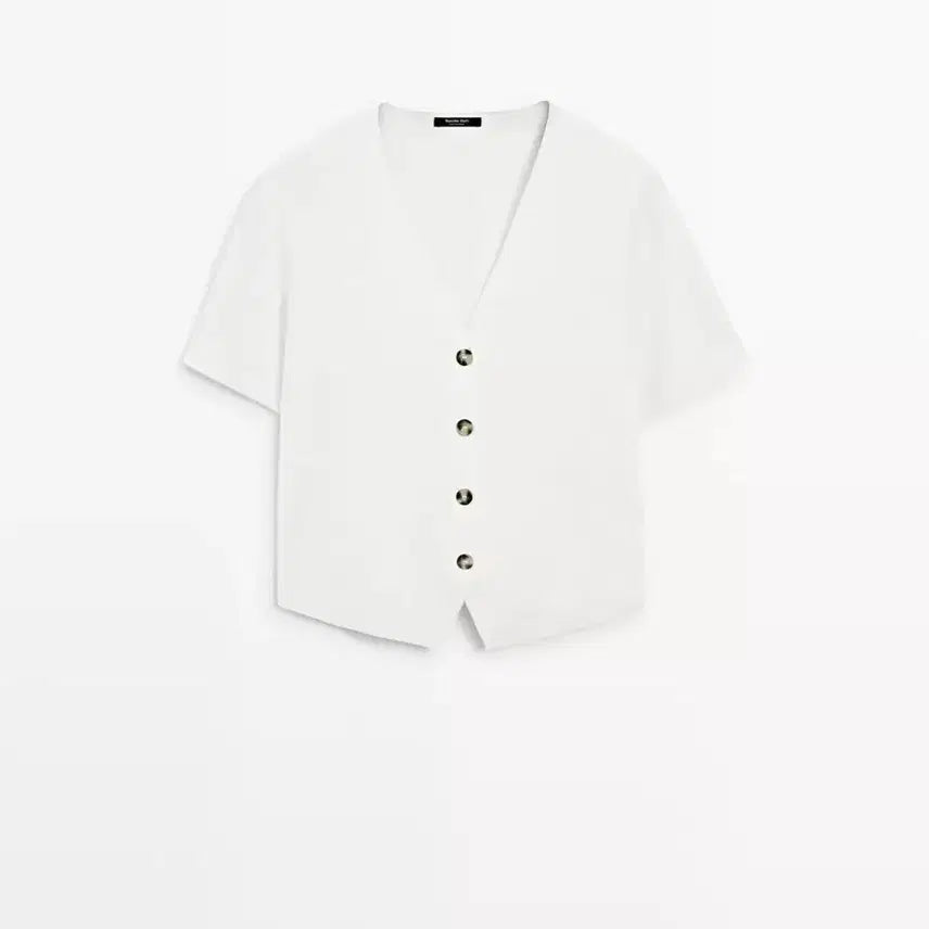 [BUNJANG] Massimo Dutti Fluid Knit Short Sleeve Cardigan S / 새상품) 마시모두띠 플루이드 니트 쇼트 슬리브 가디건 S
