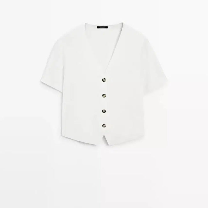 [BUNJANG] Massimo Dutti Fluid Knit Short Sleeve Cardigan S / 새상품) 마시모두띠 플루이드 니트 쇼트 슬리브 가디건 S