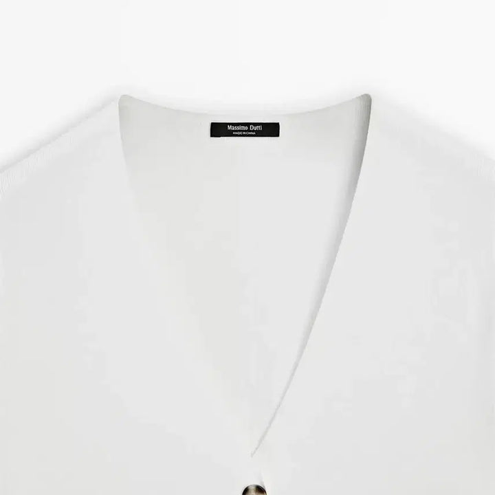 [BUNJANG] Massimo Dutti Fluid Knit Short Sleeve Cardigan S / 새상품) 마시모두띠 플루이드 니트 쇼트 슬리브 가디건 S