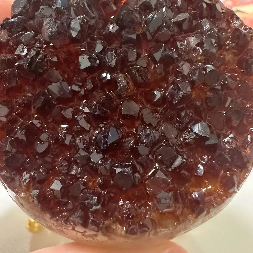 [BUNJANG] Natural Citrine Crystal on Golden Stand / 황수정