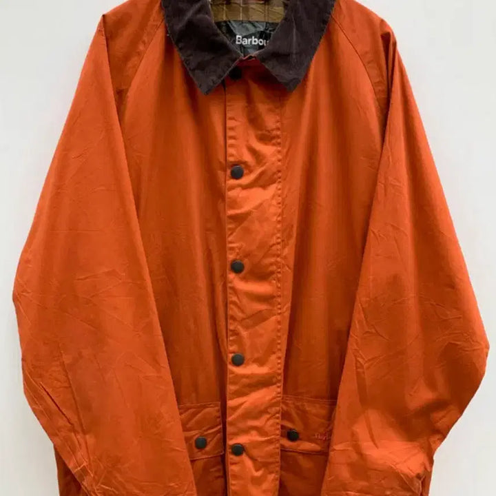 [BUNJANG] Barbour Lightweight Beaufort Wax Jacket Orange, Size L / 바버 라이트 웨이트 뷰포트 오렌지색 왁스 자켓 L사이즈