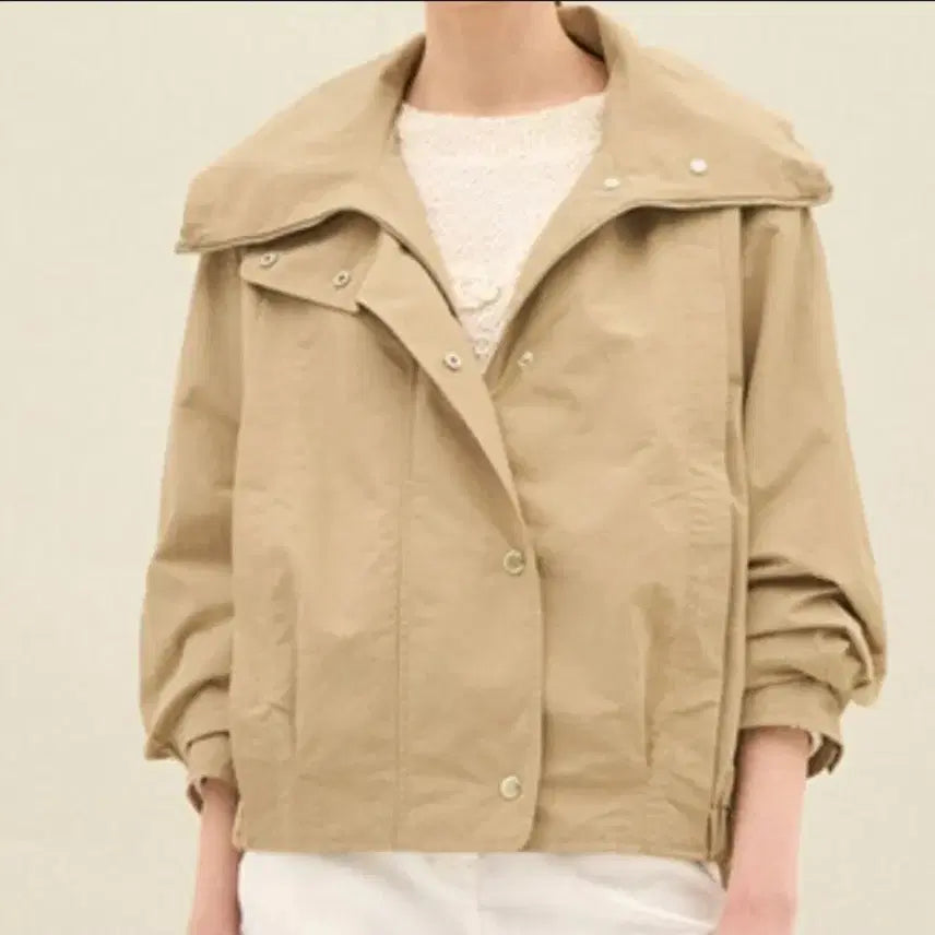 [BUNJANG] SJSJ Beige Point Collar Jumper / sjsj점퍼