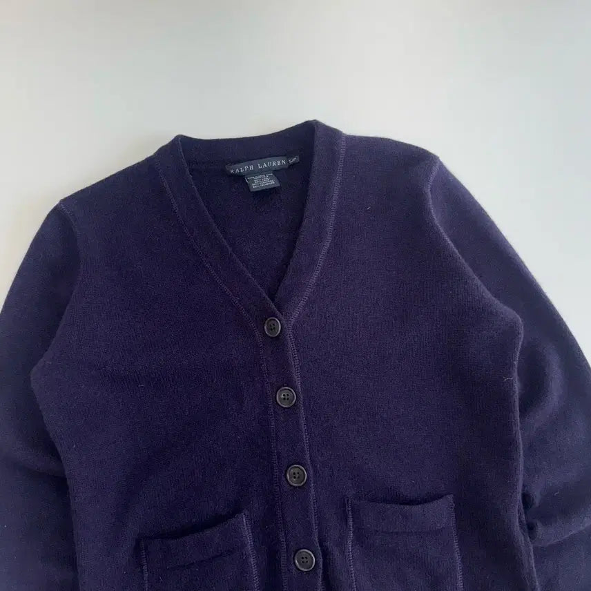 [SOLD OUT] Polo 폴로 다크 퍼플 투 포켓 니트 가디건