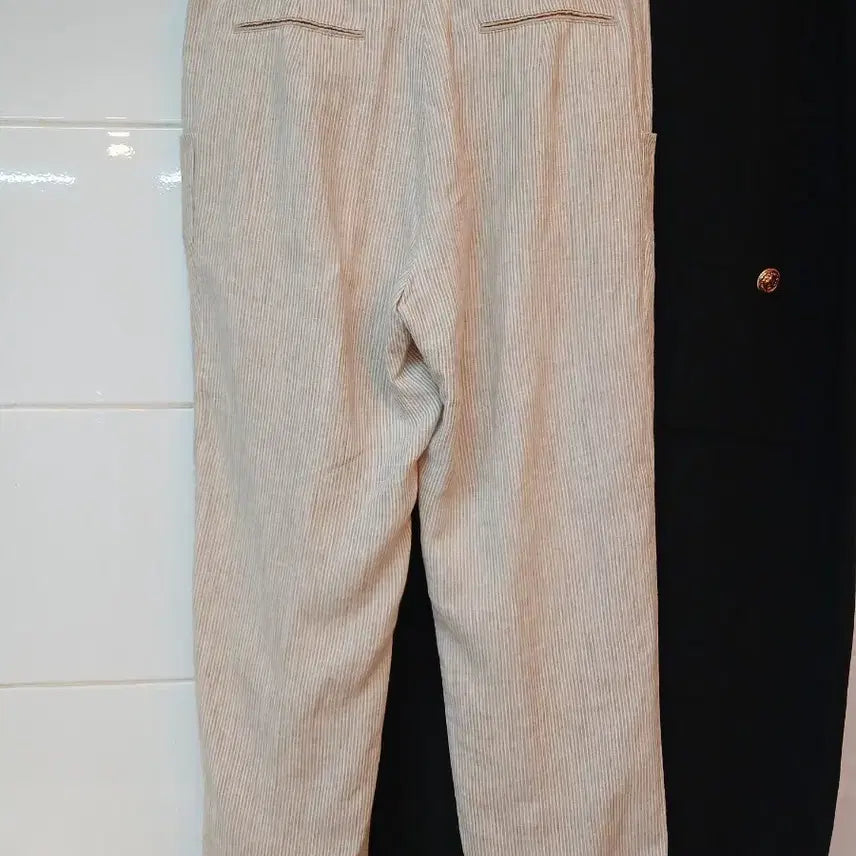 [BUNJANG] Aillo Stripe Linen Pants / 아일로스트라이프 린넨바지 ( 70ㅡ97)ㅡ6ㅡ