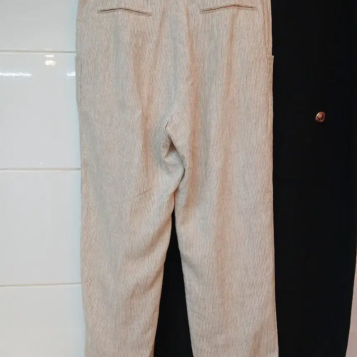 [BUNJANG] Aillo Stripe Linen Pants / 아일로스트라이프 린넨바지 ( 70ㅡ97)ㅡ6ㅡ