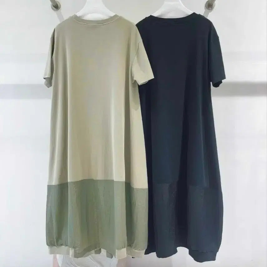 [BUNJANG] Patchwork Color-Block Dress / 조각 배색 원피스