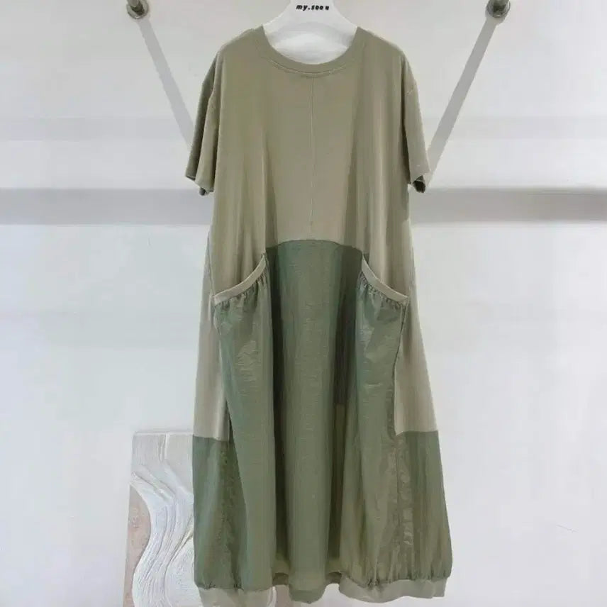 [BUNJANG] Patchwork Color-Block Dress / 조각 배색 원피스