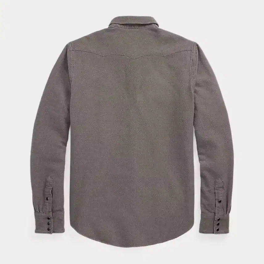 [BUNJANG] RRL Chamois Western Shirt Heather Grey L / RRL 더블알엘 샤모아 웨스턴 셔츠 헤더 그레이 L사이즈 신품 (교환)