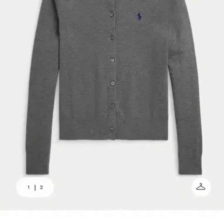 [SOLD OUT] 폴로 코튼크루넥 가디건 xs /  큐알코드 정품인증 가능