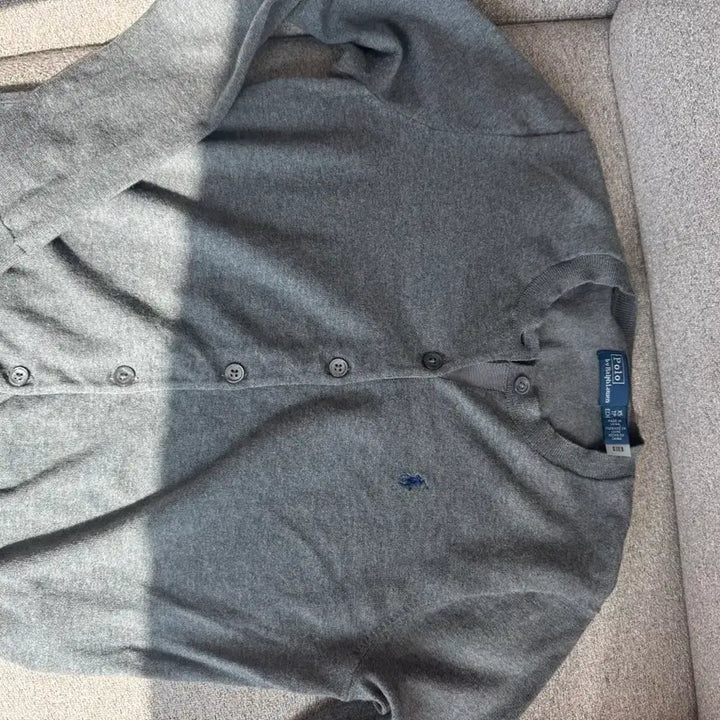 [SOLD OUT] 폴로 코튼크루넥 가디건 xs /  큐알코드 정품인증 가능