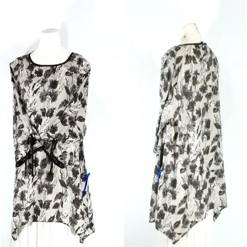 [BUNJANG] Raycool Long Blouse with Swallowtail Hem / 레이쿨/풍기인견 롱블라우스 /하단제비꼬리디쟌/ 7788/기장68 75
