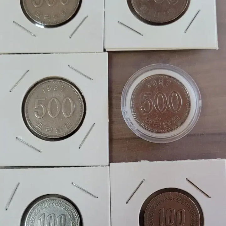 [BUNJANG] Korean Coins 1987 500 Won (4) 1970 100 Won (2) / 동전 사용제 1987년 500원(4) 1970년 100원(2)