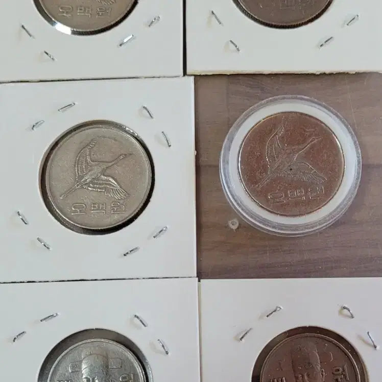[BUNJANG] Korean Coins 1987 500 Won (4) 1970 100 Won (2) / 동전 사용제 1987년 500원(4) 1970년 100원(2)