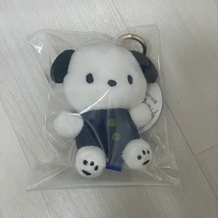 [BUNJANG] Sanrio Pochacco Denim 8cm Keyring Bag Charm Doll / 산리오 포차코 데님 8cm 키링 가방걸이 인형