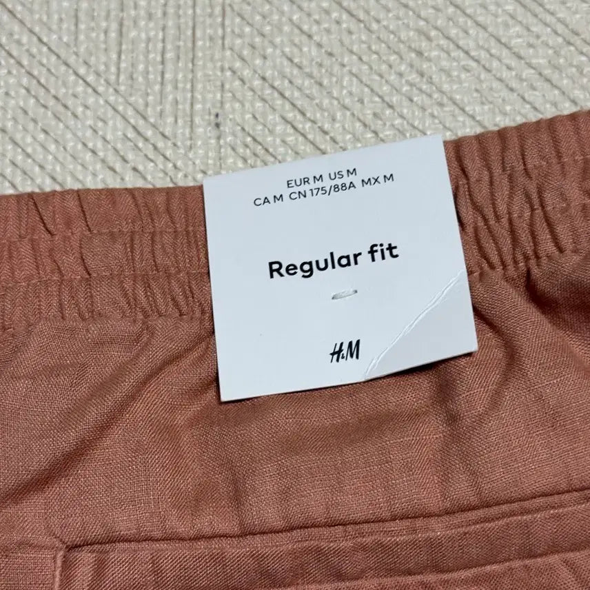 [BUNJANG] H&amp;M Linen Pants Salmon Pink M / h&amp;m 린넨바지 핑크살몬 M(31-33)