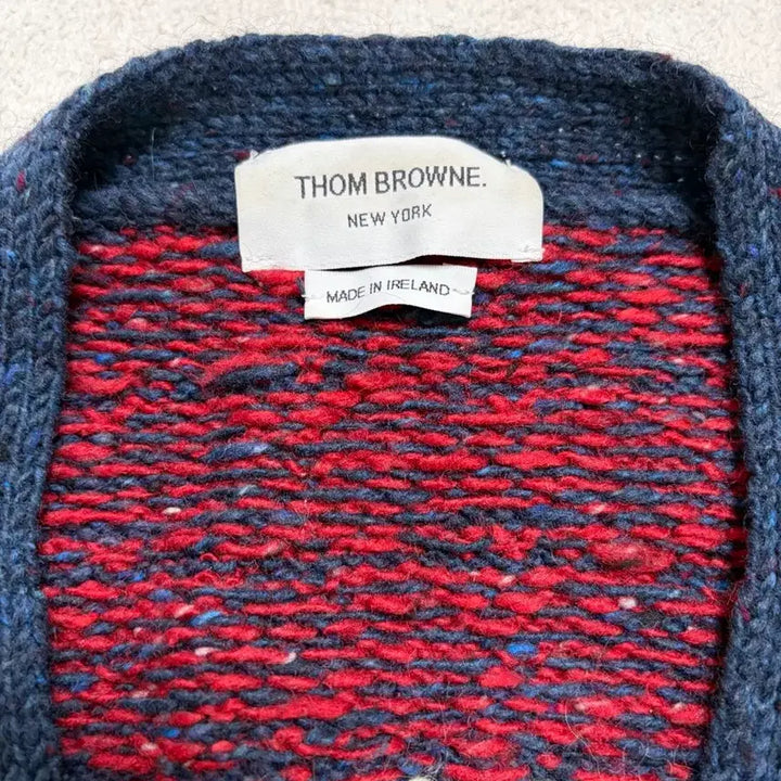[BUNJANG] Thom Browne Fair Isle Animal Cardigan (Navy/Red) / [3] 톰브라운 페어아일 애니멀 가디건 (네이비/레드)