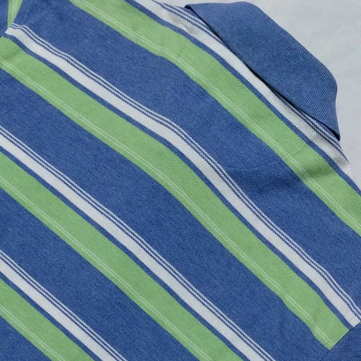 [BUNJANG] Brooks Brothers 346 Stripe Polo Shirt / [S] 브룩스 브라더스 346 스트라이프 폴로 셔츠 (블루/그린)