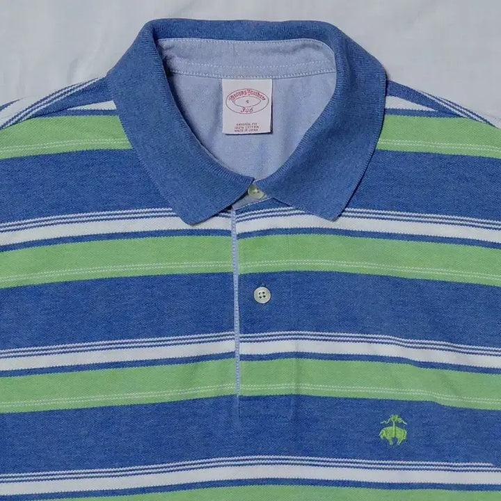 [BUNJANG] Brooks Brothers 346 Stripe Polo Shirt / [S] 브룩스 브라더스 346 스트라이프 폴로 셔츠 (블루/그린)