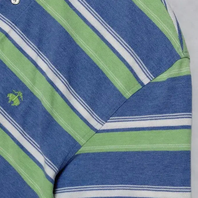 [BUNJANG] Brooks Brothers 346 Stripe Polo Shirt / [S] 브룩스 브라더스 346 스트라이프 폴로 셔츠 (블루/그린)