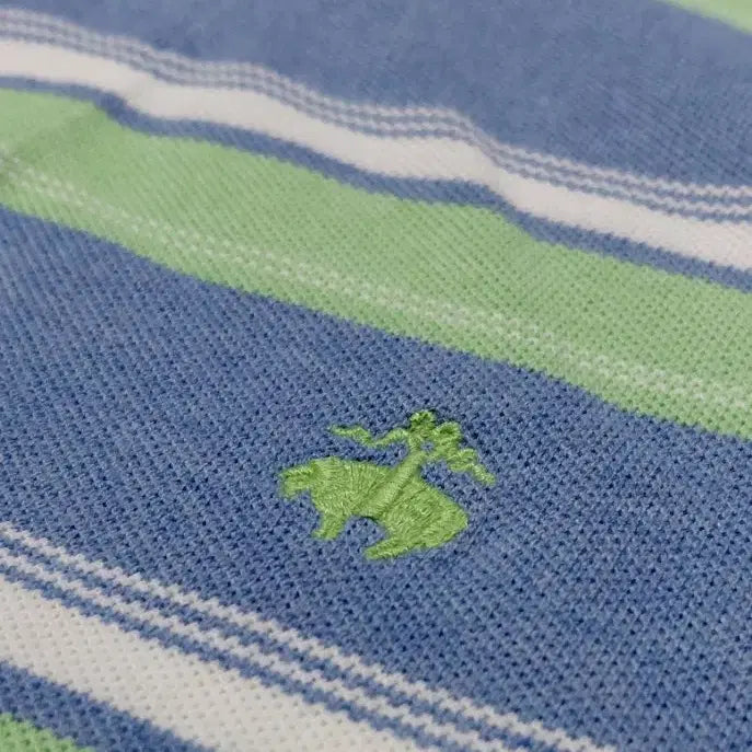 [BUNJANG] Brooks Brothers 346 Stripe Polo Shirt / [S] 브룩스 브라더스 346 스트라이프 폴로 셔츠 (블루/그린)