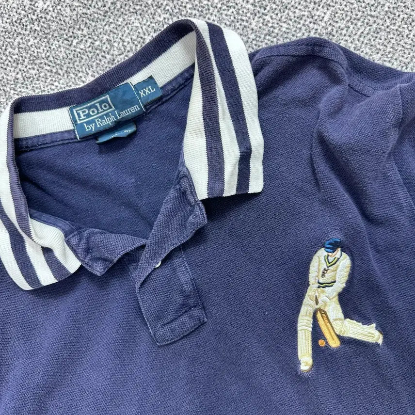 [BUNJANG] Polo Ralph Lauren Cricket Embroidered Polo Shirt / 랄프로렌(Polo Ralph Lauren) 크리켓 자수 카라티