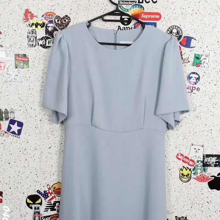 [BUNJANG] Groove Balloon Round Simple Light Blue Dress BL / 여성55 / 그루브 벌룬 라운드 심플 연블루 원피스BL 12-27