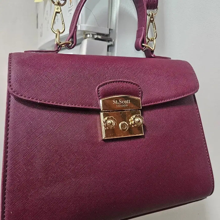 [BUNJANG] Saint Scott London Burgundy Tote Bag / 세인트스코트 런던 버건디 토트백