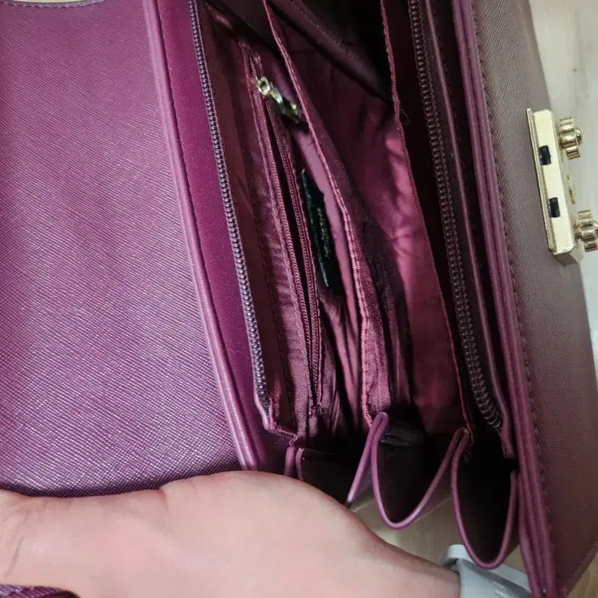 [BUNJANG] Saint Scott London Burgundy Tote Bag / 세인트스코트 런던 버건디 토트백