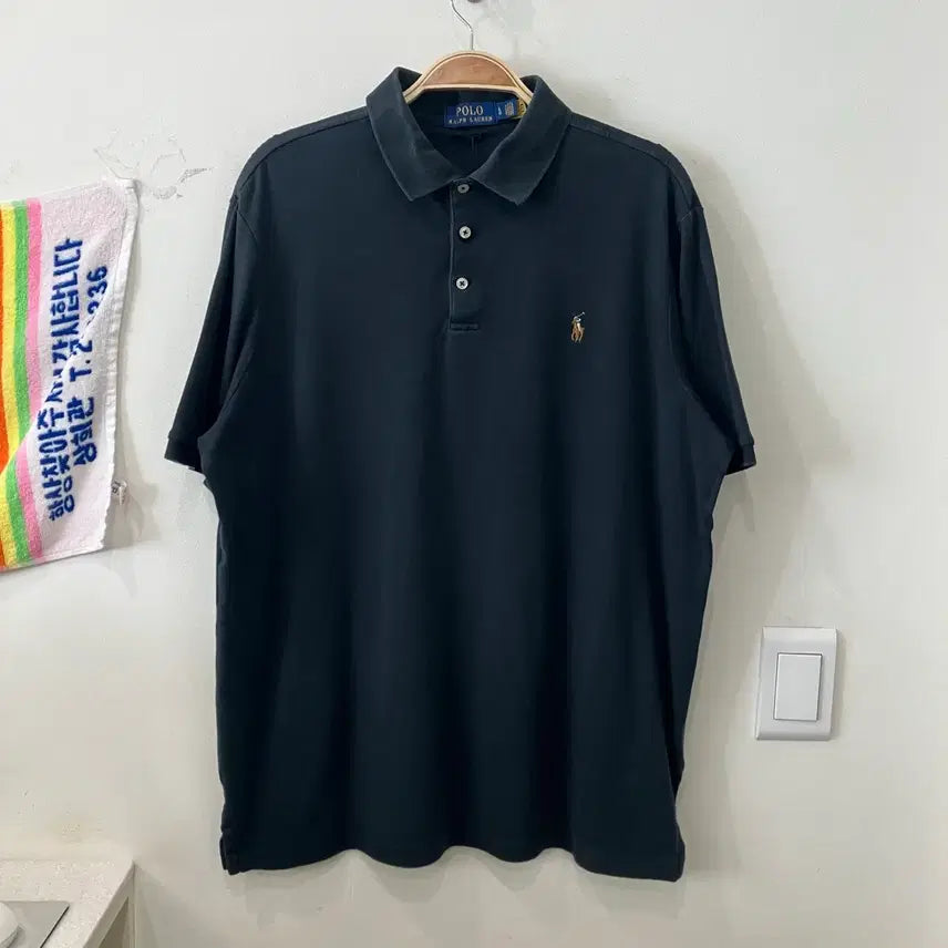 [BUNJANG] Polo Ralph Lauren Black Short-Sleeve Polo Shirt / 39 폴로 카라 반팔 pk 블랙
