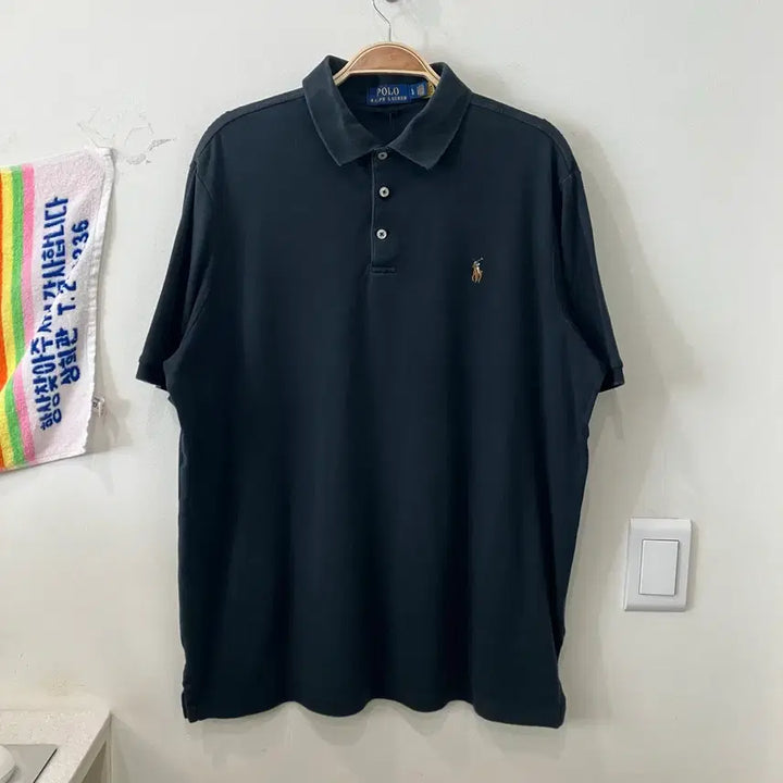 [BUNJANG] Polo Ralph Lauren Black Short-Sleeve Polo Shirt / 39 폴로 카라 반팔 pk 블랙