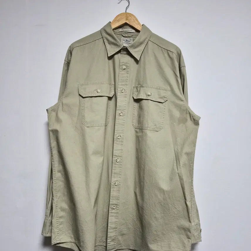 [BUNJANG] LLBean Cotton Two-Pocket Work Shirt L / 엘엘빈LLBEAN 코튼 투포켓 워크셔츠 L - S381