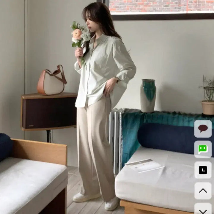 [BUNJANG] 98°C Wide Slacks Sand Beige Long M / (새상품/롱M) 98도씨 제작 와이드 슬랙스 샌드베이지