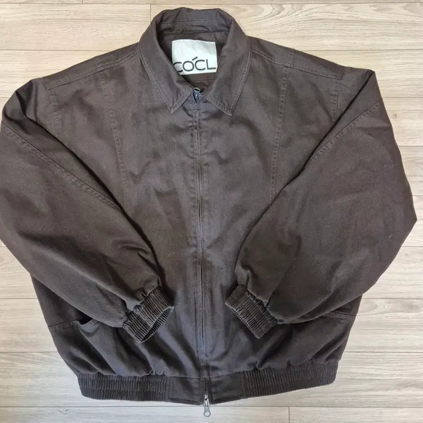 [BUNJANG] Custom A Clock Cotton Washed Blouson Jacket / 커스텀어클락 코튼 커브드 워시드 블루종 자켓 브라운