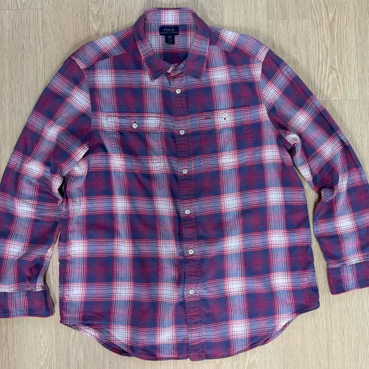 [BUNJANG] Polo Planet Check Shirt / 폴로 셔츠 95사이즈 플란넷 체크 남방 남여공용1회세탁