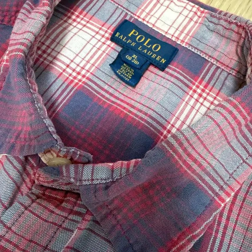 [BUNJANG] Polo Planet Check Shirt / 폴로 셔츠 95사이즈 플란넷 체크 남방 남여공용1회세탁