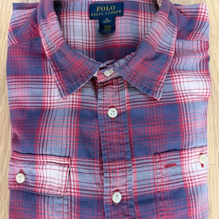 [BUNJANG] Polo Planet Check Shirt / 폴로 셔츠 95사이즈 플란넷 체크 남방 남여공용1회세탁