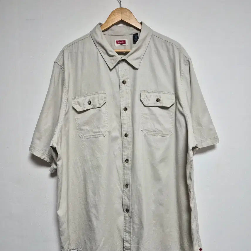 [BUNJANG] Wrangler Two Pocket Work Shirt 2XL / 랭글러Wrangler 투포켓 워크 셔츠 2XL - S384
