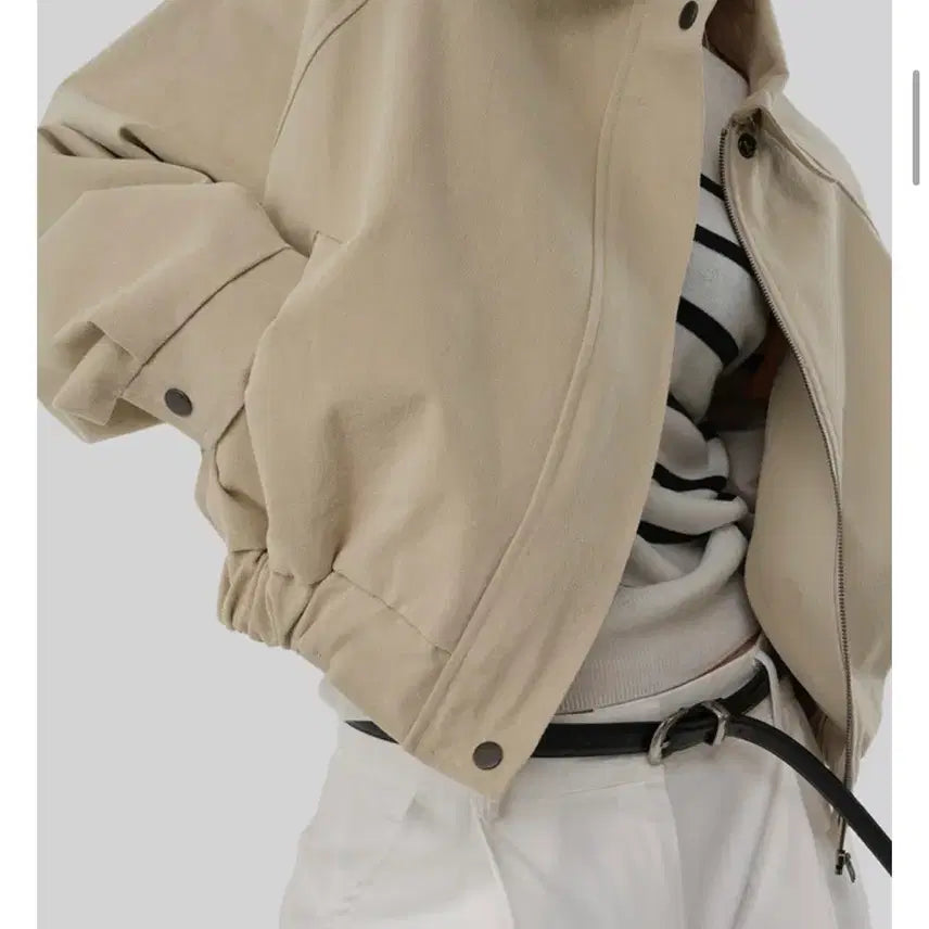 [BUNJANG] Autumn Raglan Jumper Beige / 어텀 래글런점퍼 베이지