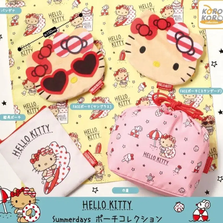 [BUNJANG] Hello Kitty Summer Days Bandana Handkerchief / [새상품] 헬로키티 써머데이즈 summer day 가챠 손수건 반다나