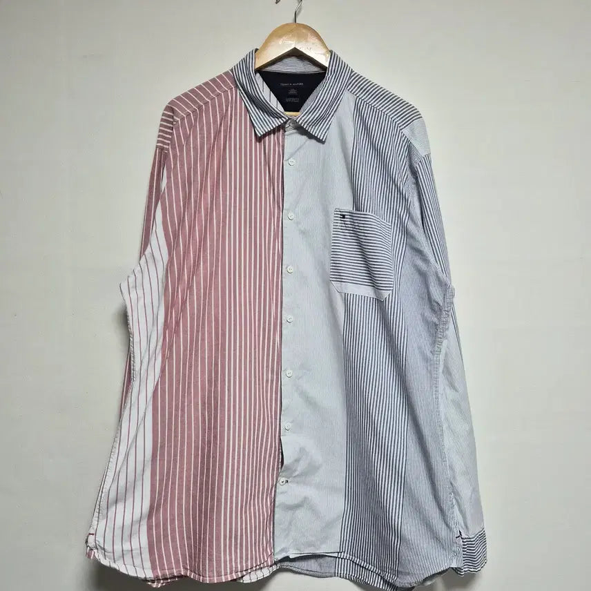 [BUNJANG] Tommy Hilfiger Oxford Stripe Shirt 2XL / 타미힐피거Tommy 옥스포드 스트라이프 셔츠 2XL - S388