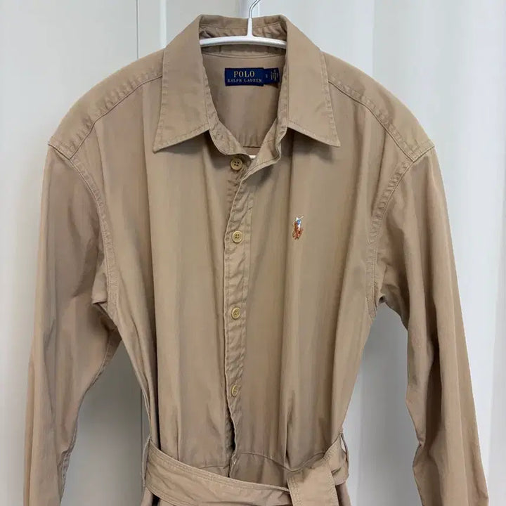 [SOLD OUT] 폴로랄프로렌 코튼 롱 셔츠 원피스 베이지