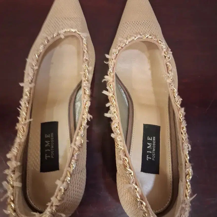 [BUNJANG] Time Gold Accent Pumps Heels / 타임 구두