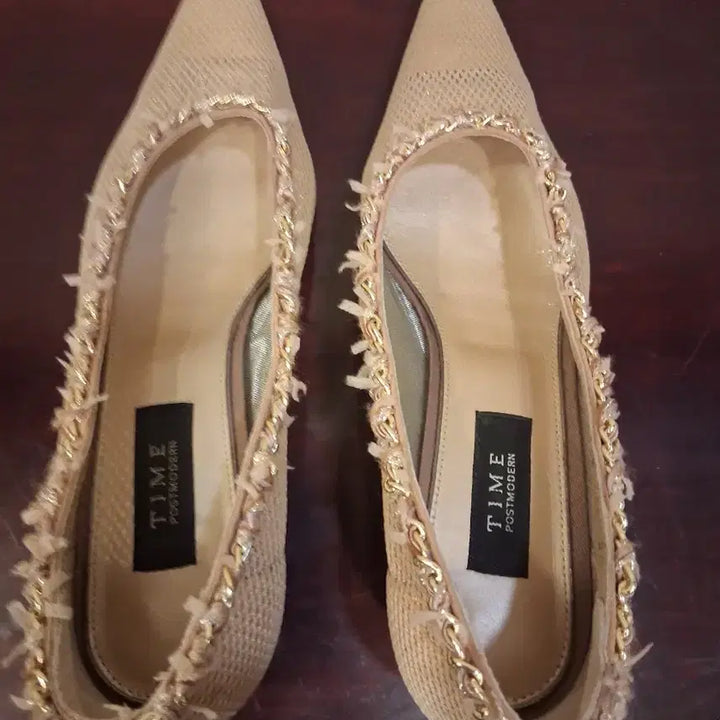 [BUNJANG] Time Gold Accent Pumps Heels / 타임 구두