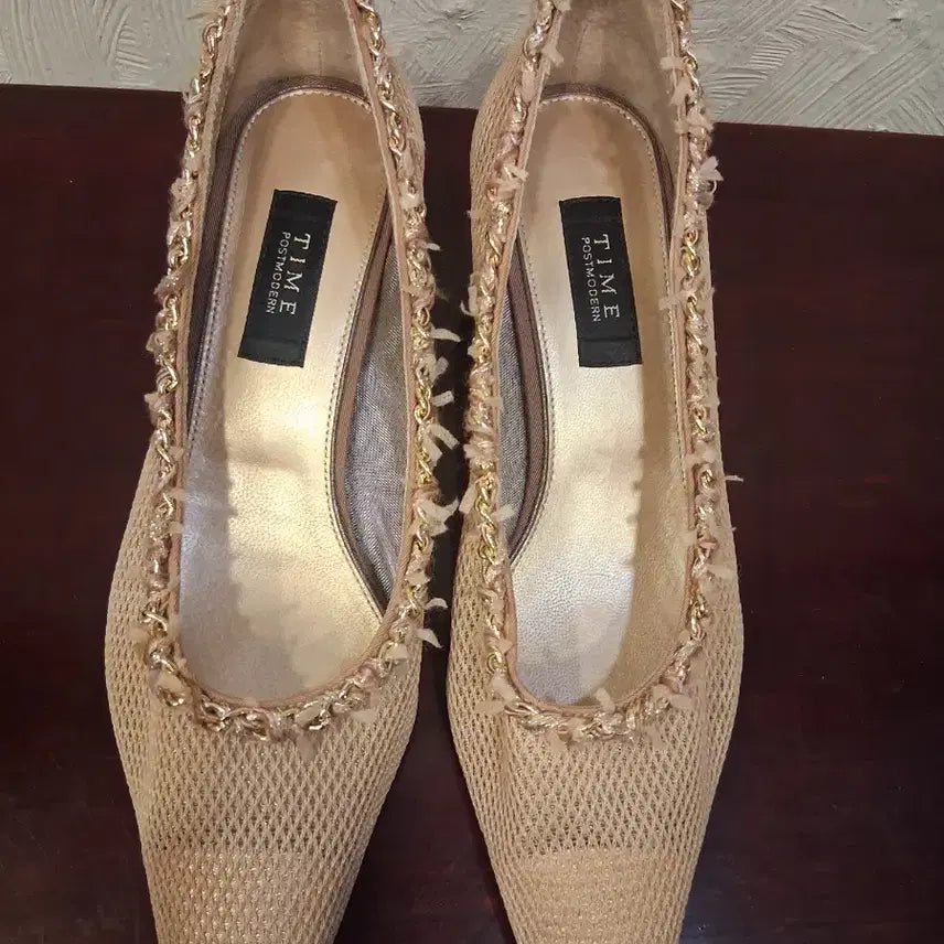 [BUNJANG] Time Gold Accent Pumps Heels / 타임 구두