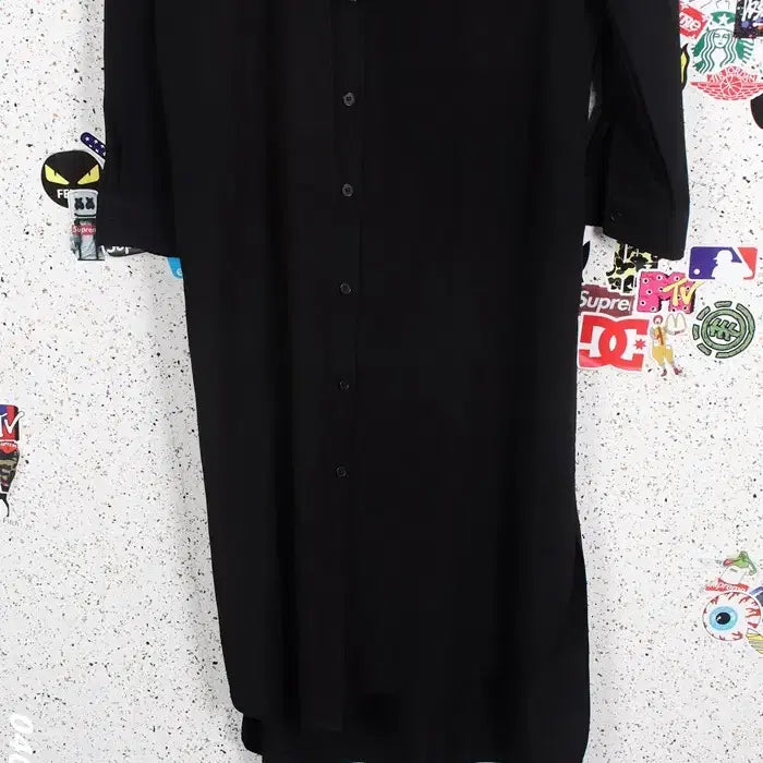 [BUNJANG] Marie Simple Black Shirt Dress / 여성M / 마리 국내제작 심플 블랙 셔츠원피스BK 12-30