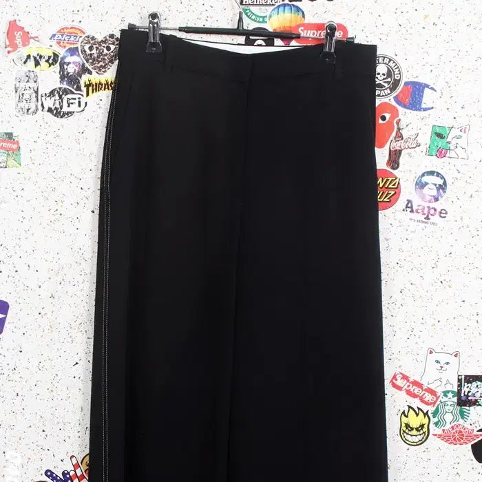 [BUNJANG] Frontrow Stitch Slacks Pants Black Women&