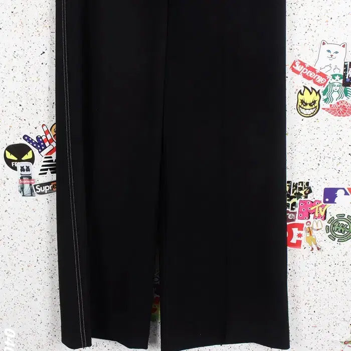 [BUNJANG] Frontrow Stitch Slacks Pants Black Women&