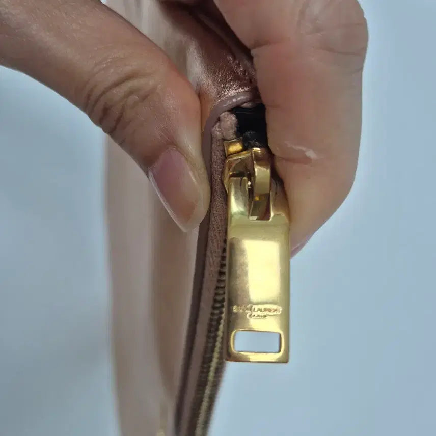 [BUNJANG] Saint Laurent Rose Gold Clutch Bag / 생로랑 클러치백