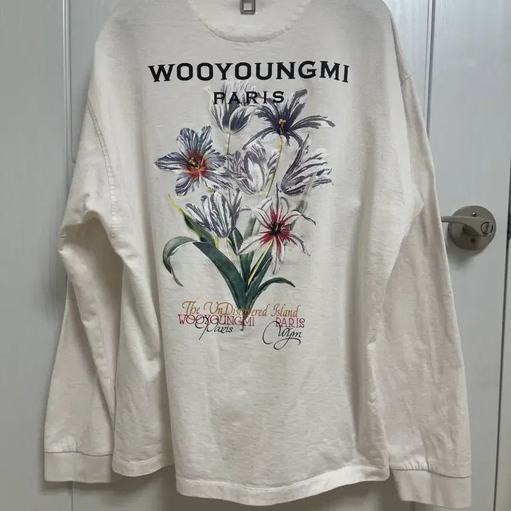 [BUNJANG] Wooyoungmi Flower Printed Long Sleeve T-Shirt / 우영미 플라워 프린팅 롱슬리브 티셔츠 48